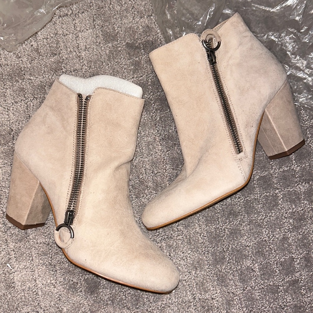 1. STATE Cream Colored Heeled Boots, Brand New, Never Worn, Size 7.5